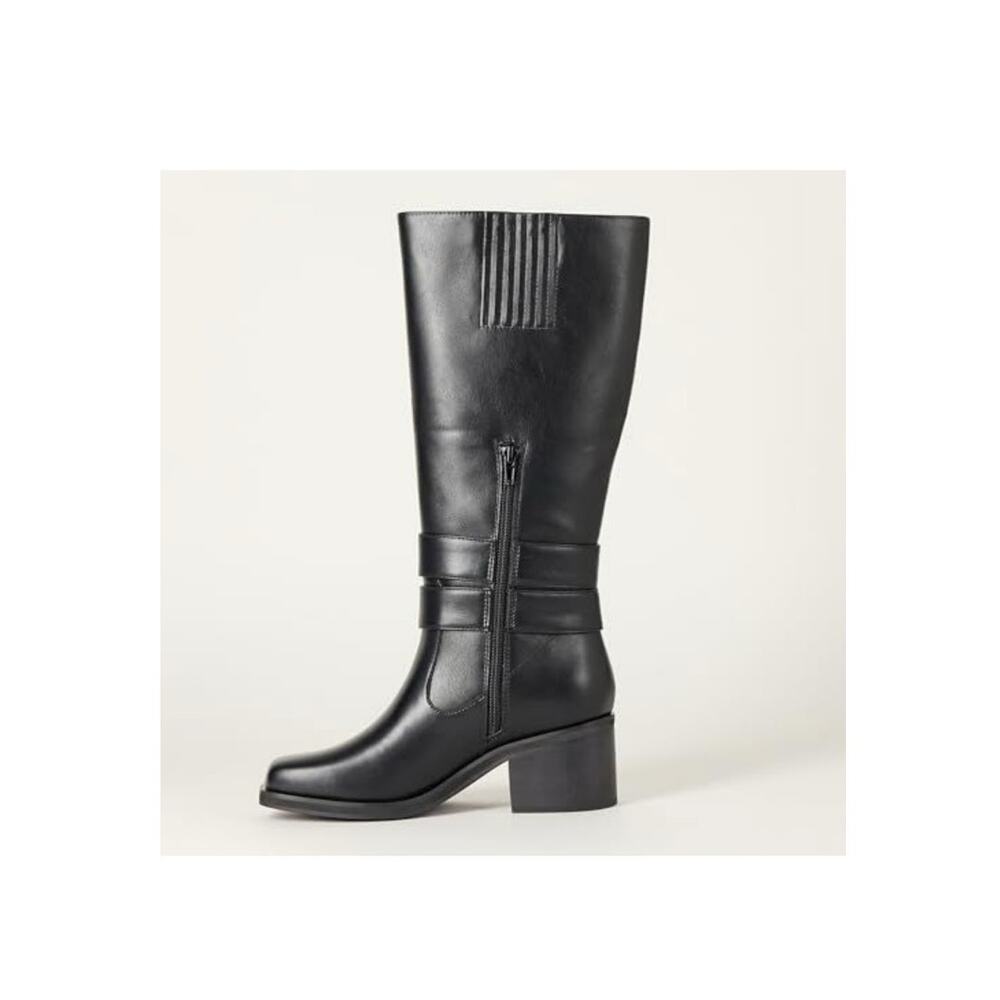 NIB-The Drop Women's Sage Tall Biker Boot w/ Buckles Backl Size 9 NEW - Picture 3 of 13